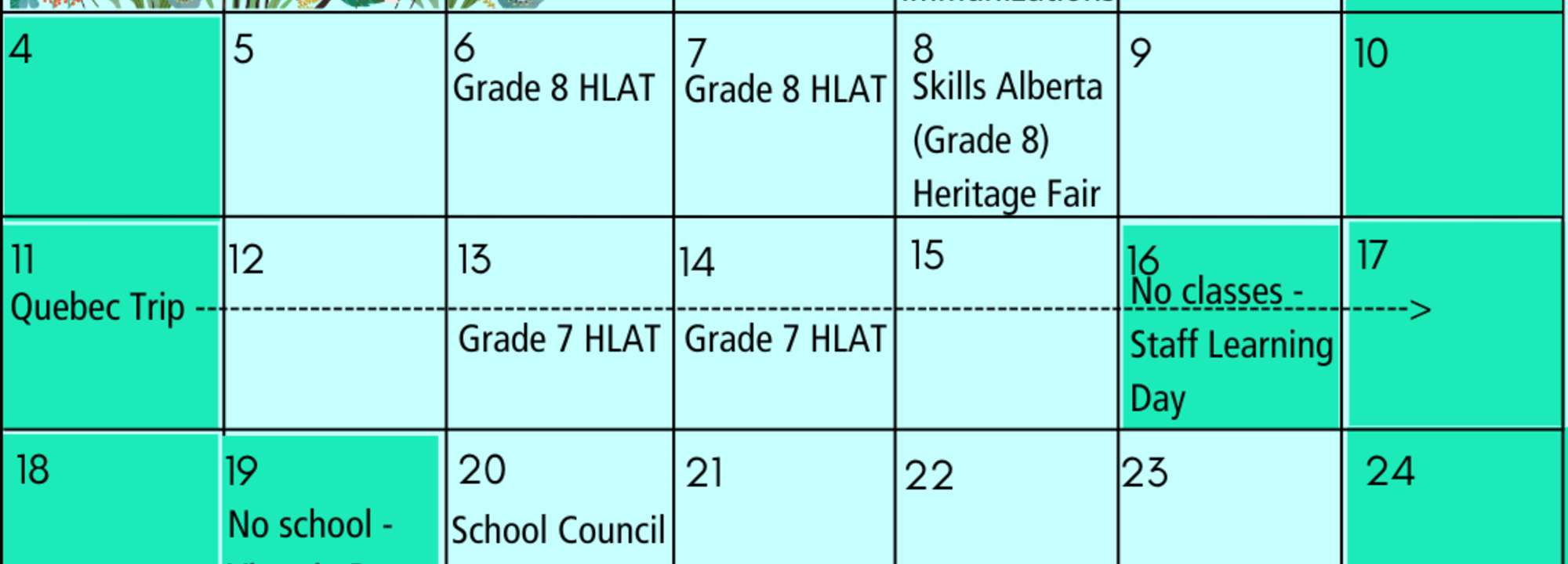 May calendar