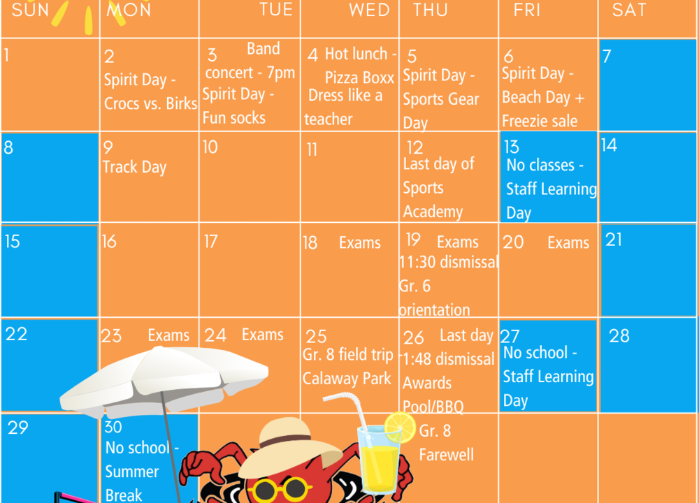 June calendar